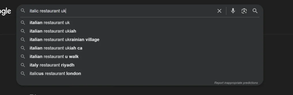 Google recommendations Tool