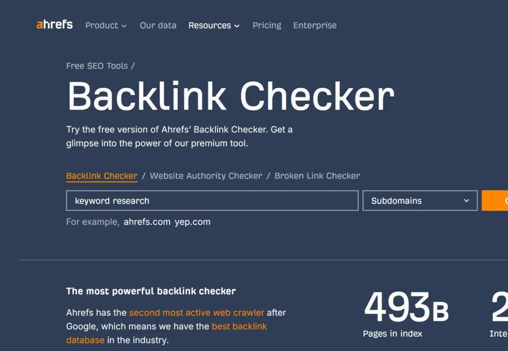 Ahrefs SEO Tool